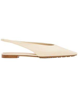 Bottega Veneta Ivory Leather Sofia Ballerinas - White