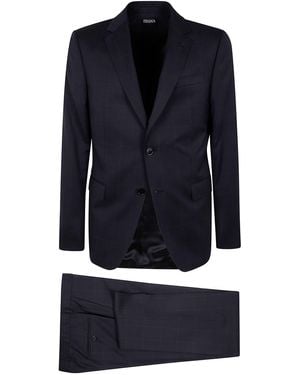 ZEGNA Pure Wool Suit - Blue