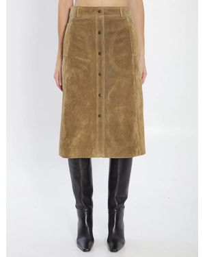 Arma Elen Suede Skirt - Natural