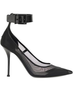 McQueen Punk Court Shoes With Strap - Black
