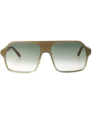 Palm Angels Shniny Gradient Acetate Sunglasses - Green
