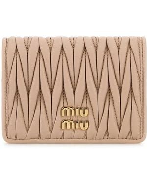 Miu Miu Compact Wallet - Natural