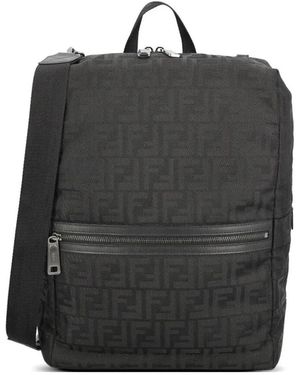 Fendi Lui Ff Nylon Backpack - Black