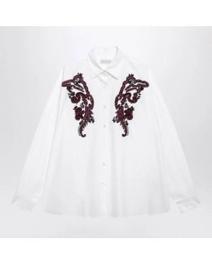 Dries Van Noten Embroidered Cotton Shirt - White