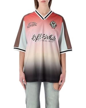 Off-White c/o Virgil Abloh Gradient Soccer Jersey - Red