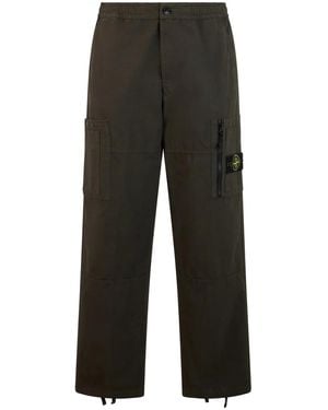 Stone Island Pants With Pockets - Black