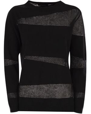 Fabiana Filippi Platinum Boat Neck Jumper - Black