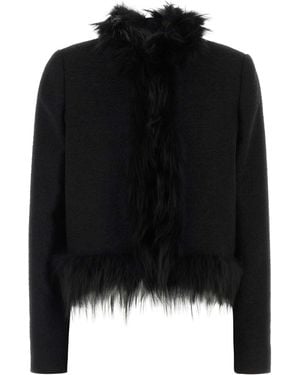 Fendi Blouson Wo Boucle+Fox - Black