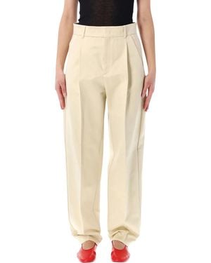 Soeur Graham Tailored Organic Cotton Pants - Natural