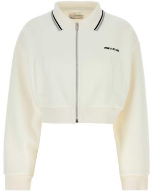 Miu Miu Piquet Jacket - White