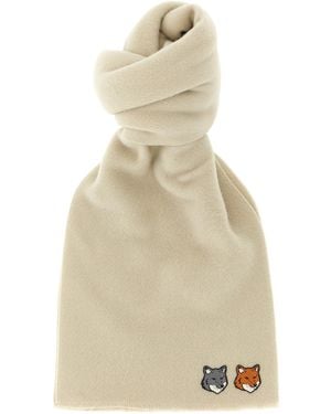 Maison Kitsuné 'Double Fox Head' Scarf - Natural