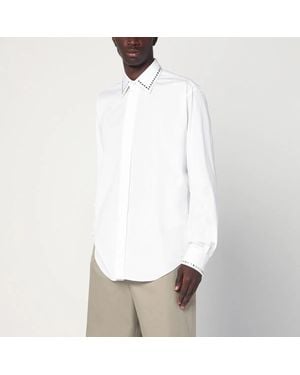 McQueen Cotton Shirt With Studs - White