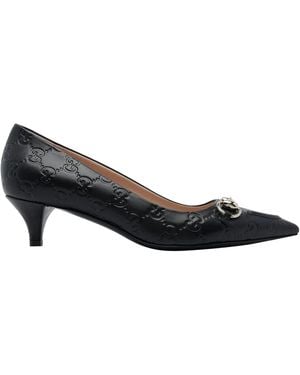 Gucci Gg Logo Pumps - Black