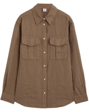 Aspesi Shirt With Buttons And Pockets - Brown