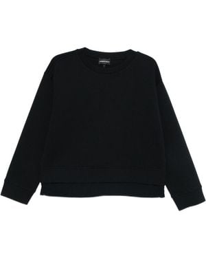 Emporio Armani Logo Cotton Sweatshirt - Black