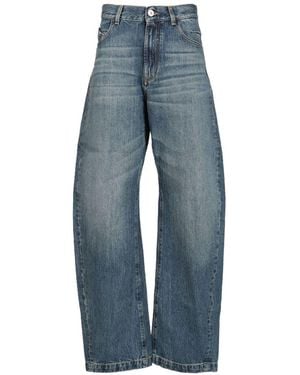 The Attico Barrel Wide Leg Jeans - Blue