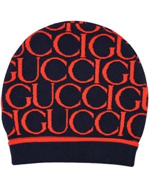 Gucci Hat Mag Hat J/ Mid.Night Bl - Red