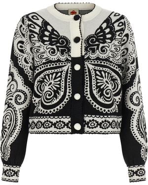 FARM Rio 'Arabesque' Cardigan - Black