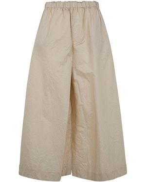 Daniela Gregis "Pijiama Pockets" Wide Leg Pants - Natural