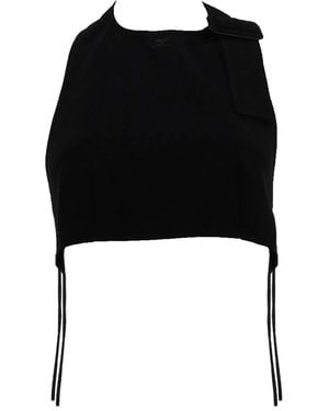 Courreges Courregès Polyester-Polyurethane Top - Black