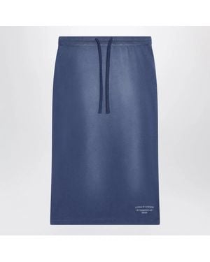 Acne Studios Cotton Skirt With A Splatter Effect - Blue