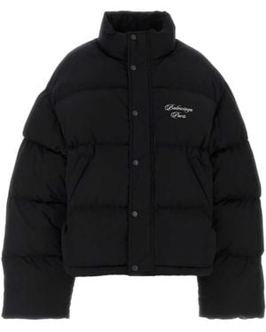 Balenciaga Cotton Blend Down Jacket - Black