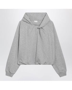 Dries Van Noten Melange Cotton Hoodie - Grey