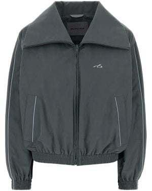 Balenciaga High Col Trckst Jckt - Black