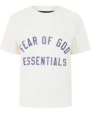 Fear Of God Essentials Tri-Blend Crewneck Logo T-Shirt - White