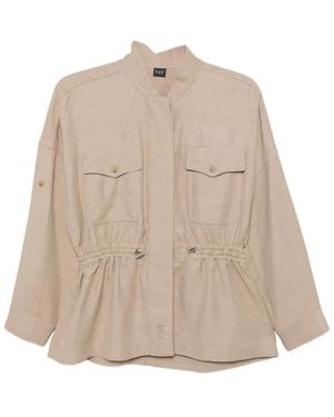 Fay Cotton Overshirt - Natural