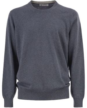 Brunello Cucinelli Pure Cashmere Crew-Neck Sweater - Gray