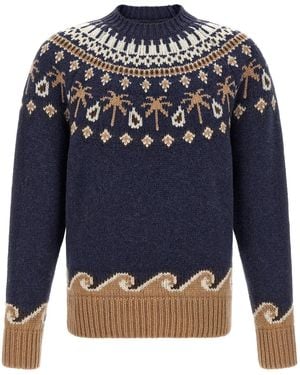 Alanui 'Sweet Winter' Sweater - Blue