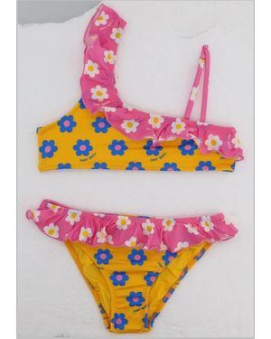 MC2 Saint Barth Girls Mini Bikini Swimsuit With Stretch Fit - Pink