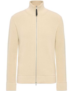 MM6 by Maison Margiela Cotton Zip-Up Jumper - Natural