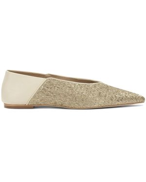 Ammb Milano Leather Ballerinas - Natural