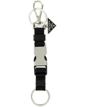 Prada Nylon Keyring - White