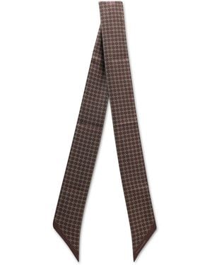 Tagliatore Tie With Geometric Patterns - Brown