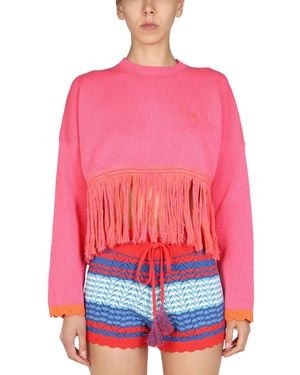 Gallo Logo Embroidery Sweater - Pink