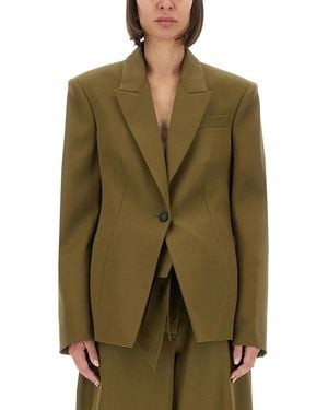 The Attico Gabardine Jacket - Green