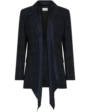 Marella Single-Breasted Blazer With Sash - Black