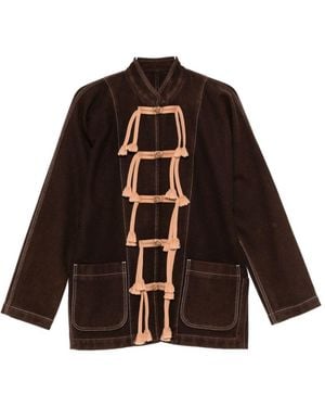 Uma Wang Contrast Stitch Jacket - Brown