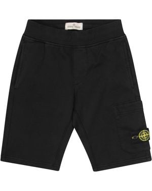 Stone Island Bermuda Shorts With Pocket And Badge - Black