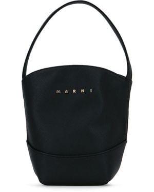 Marni Kids Mw121F Flower Basket With Detachable Str - Black