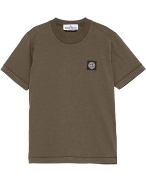 Stone Island T-Shirt With Logo - Green
