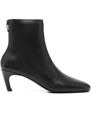 TOTEME Soft Nappa Ankle Boots - Black