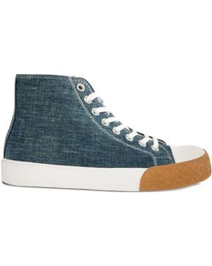 Loewe Bloc Denim Trainers - Blue