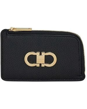 Ferragamo Card Holder With Coin Purse - Black