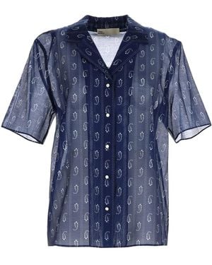 Tory Burch "Paisley" Print Shirt - Blue