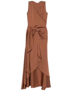 Silk95five Shangri Silk Long Dress - Brown