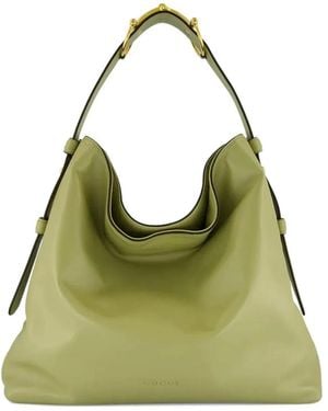 Gucci Horsebit Hobo Icy Mint Leather Tote Bag - Green